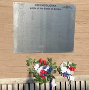Czechoslovak pilots of the Battle of Britain memorial plaque