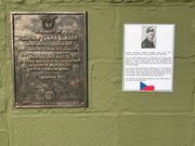Memorial plaque to F/O Tomáš Glaser