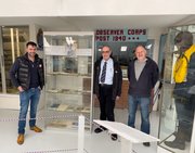Display of S/Ldr Ian Lewis McGregor Hallam's medals and memorabilia in the Museum