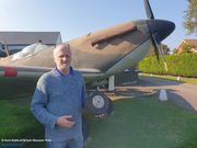 Spitfire tailwheel recovered at West Hougham, shown beside the Museum’s Spitfire