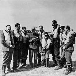 RAF pilots relaxing.