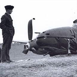 Downed Luftwaffe Messerschmitt Me 110.