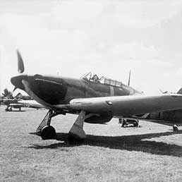 Hurricane taxing at Hawkinge. Hurricane taxing at Hawkinge.