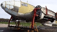 A better view of the cradlle attached for transporting the fuselage down to Hawkinge.