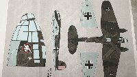 The camouflage pattern drawing for the upper wing surfaces.