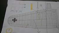 The plan for the Balkan Crosses on the upper wing surfaces.