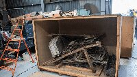 The second engine crate opened.