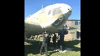 Fuselage underside now being prepared for spraying.