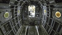 The bomb bay looking towards the cockpit.