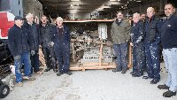 Museum volunteers with Tony, the Borley Brothers driver.