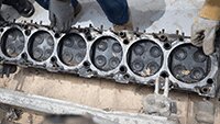 One of the Rolls Royce Merlin engine cylinder head.