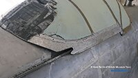 Damaged rear area of upper gondola.