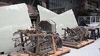 The two engines, de-crated and cleaned.