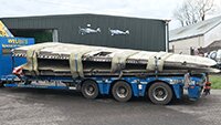Wings arriving at the Museum.