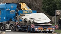 Wings arriving at the Museum.