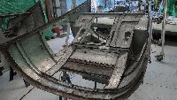 Engine cowling awaiting internal painting.