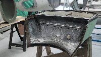 Engine cowling awaiting internal painting.