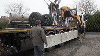 Unloading the flaps.