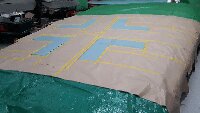 White areas of the Balkan cross now ready for spraying.