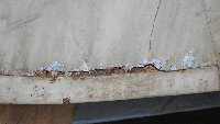 Corrosion damage to the starboard wing.