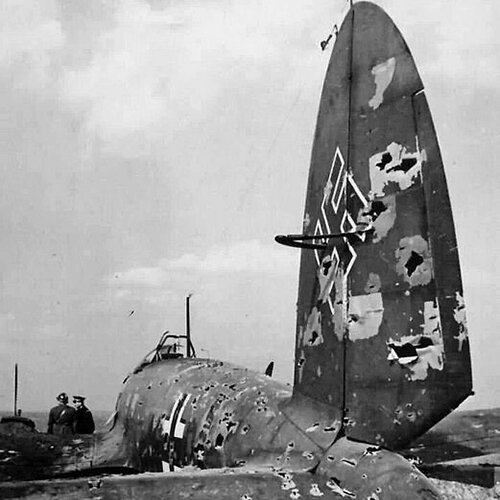 Heinkel He III shot down somewhere in Britain. Heinkel He III shot down somewhere in Britain.
