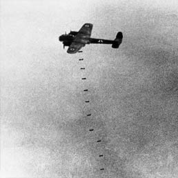 Do 17 droping bombs on England. Do 17 droping bombs on England.