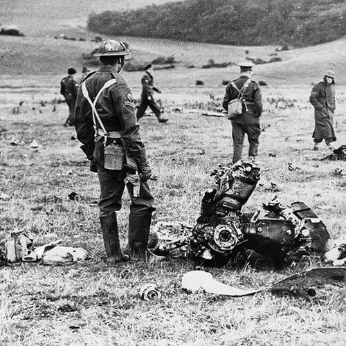 Prop hub from a shot-down Me109.