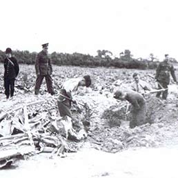 Clearing the crash site, near Sandwich, Kent of Me109E-3, of the 3rd Staffel of Lehrgeschwader 2. Clearing the crash site, near Sandwich, Kent of Me109E-3, of the 3rd Staffel of Lehrgeschwader 2.